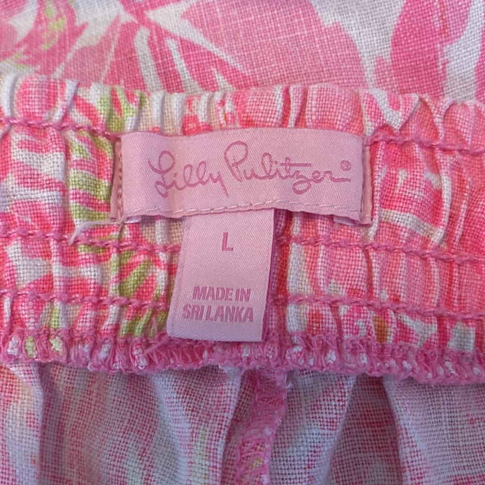 Lilly Pulitzer Linen Beach Shorts EUC - Picture 3 of 5